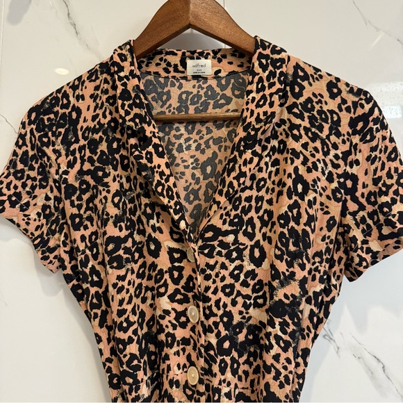 Aritzia leopard print shirt dress, XXS - Picture 5 of 9